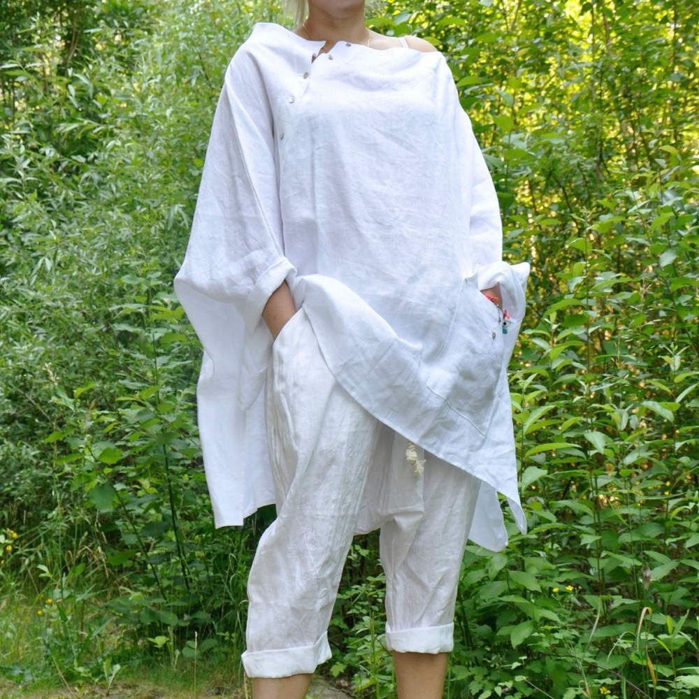 ✨👗✨ Plus size Linen Top - Picture 4 of 7